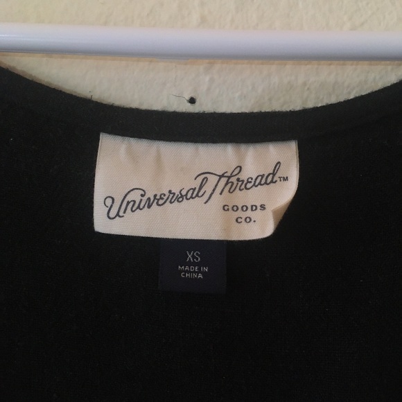 Black Linen Blend Dress With Tie Bust and Buttons - Picture 3 of 10